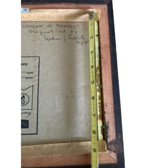 William J.Lafferty"Stream Of Memory"Signed Original Oil Painting Framed 12"x9" - Picture 9 of 9